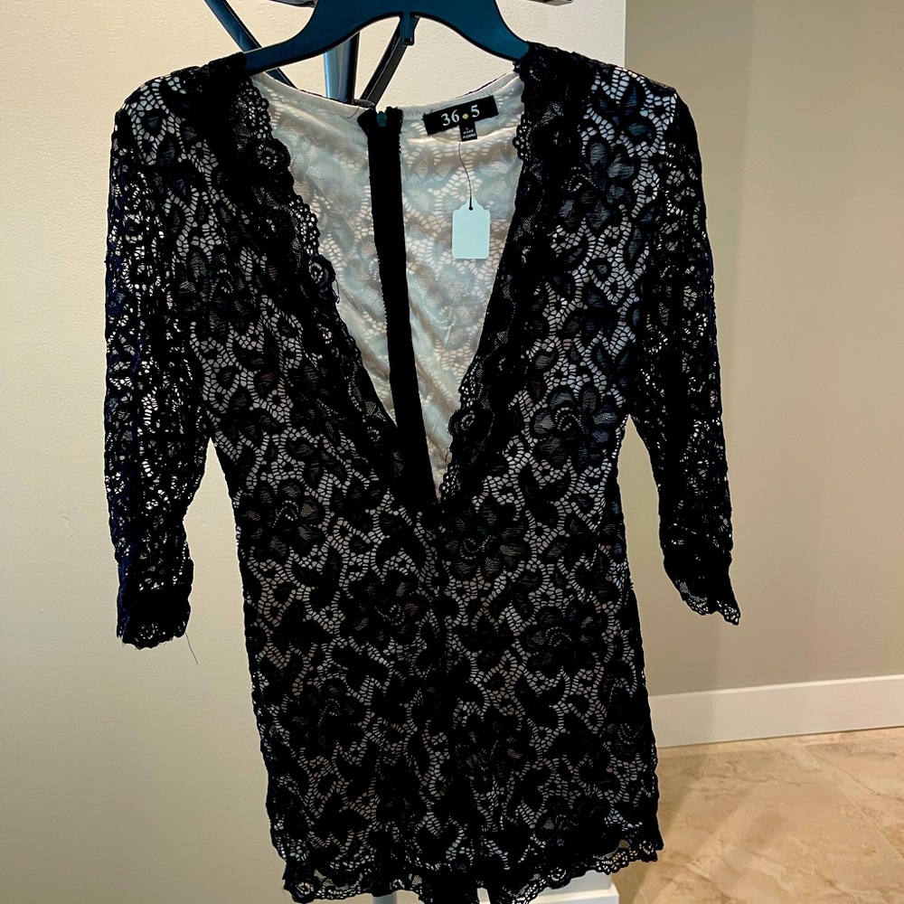 Black lace woman’s romper